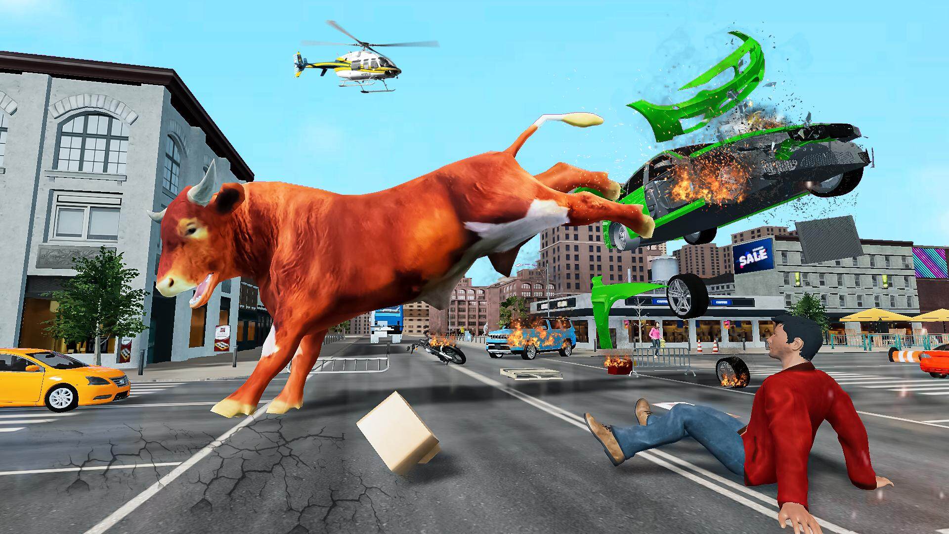 Angry Wild Bull Attack Game 3d