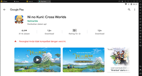 Memperbaiki game Ni no Kuni: Cross Worlds mengatakan perangkat tidak kompatibel dengan versi ini atau tidak dapat ditemukan