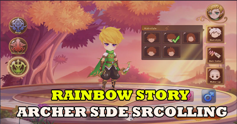 Rainbow Story MMORPG Archer Side-Scrolling