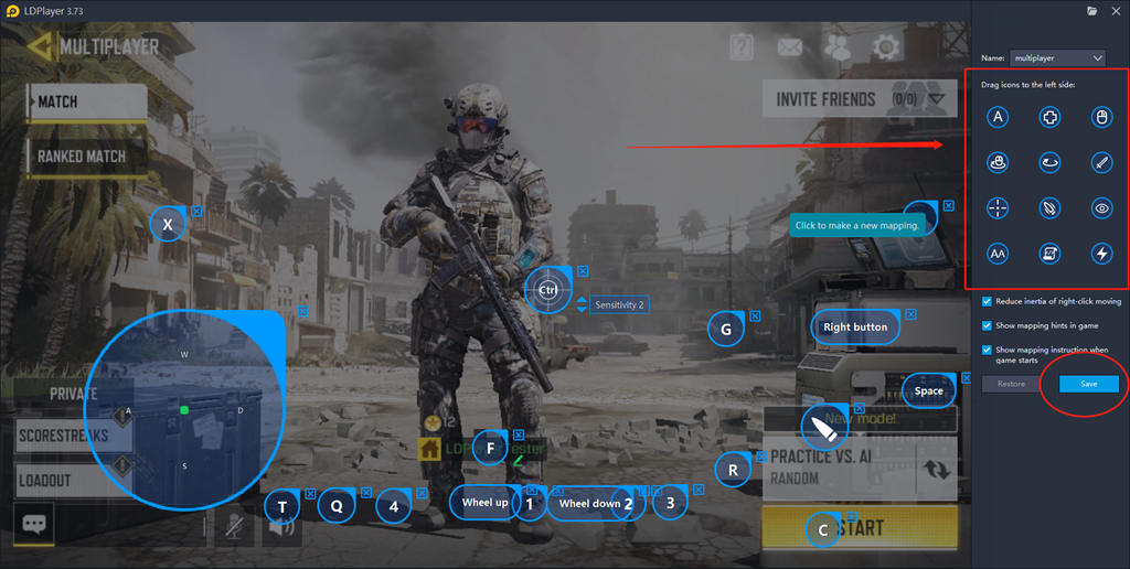 Keyboard Map Setting Guide for Call of Duty Mobile on PC