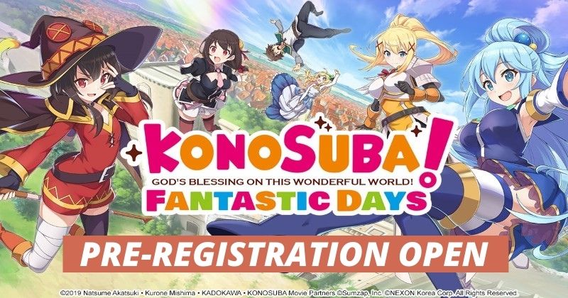 KonoSuba Fantastic Days RPG Pre-Registration Announcement and Rewards