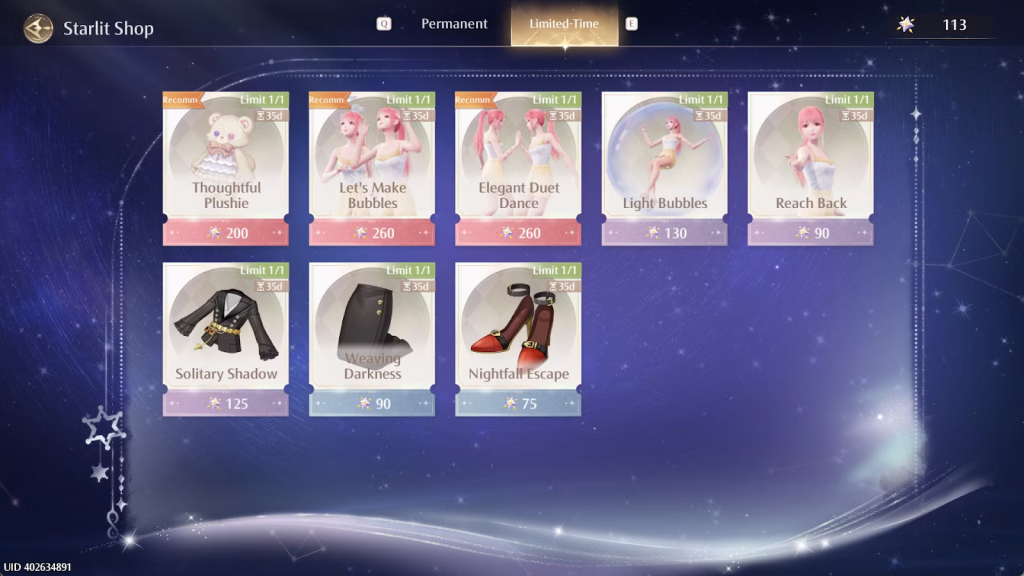 Infinity Nikki 1.5: the Starlit Shop 