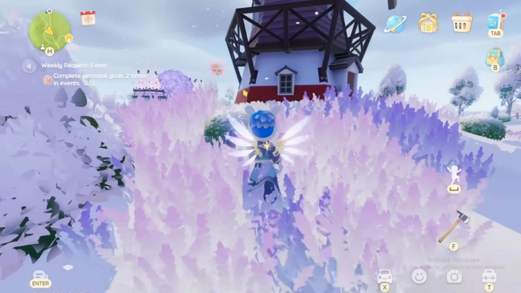 Windmill Flower Field Windmill Flower Field