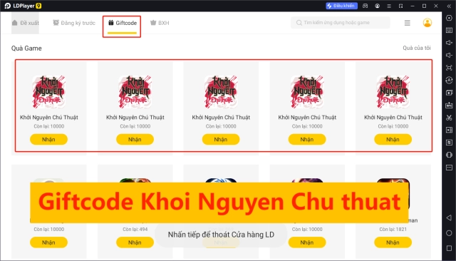 Tổng hợp giftcode tân thủ và cách nhập code Khởi Nguyên Chú Thuật