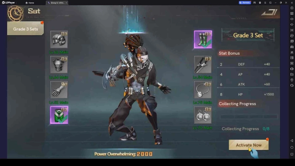 Activate Set Gear Activate Set Gear