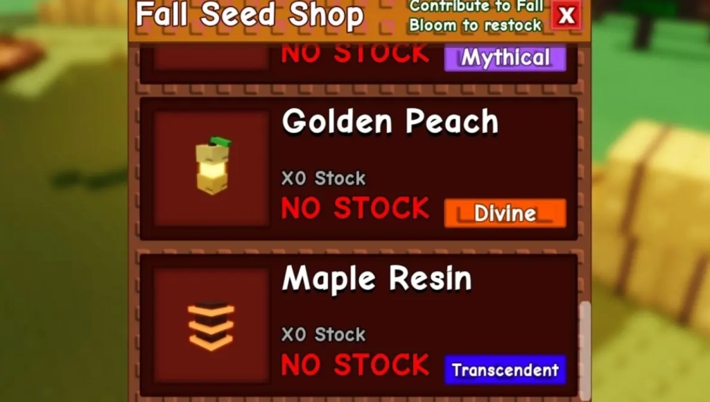 Resina de Maple en Grow a Garden
