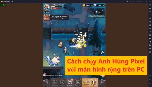 Sử dụng LDPlayer biến Anh Hùng Pixel thành màn hình ngang!