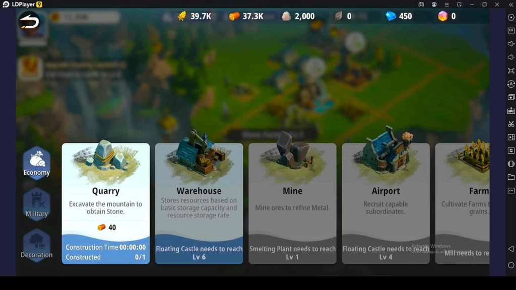 Start Constructions in Floating Island