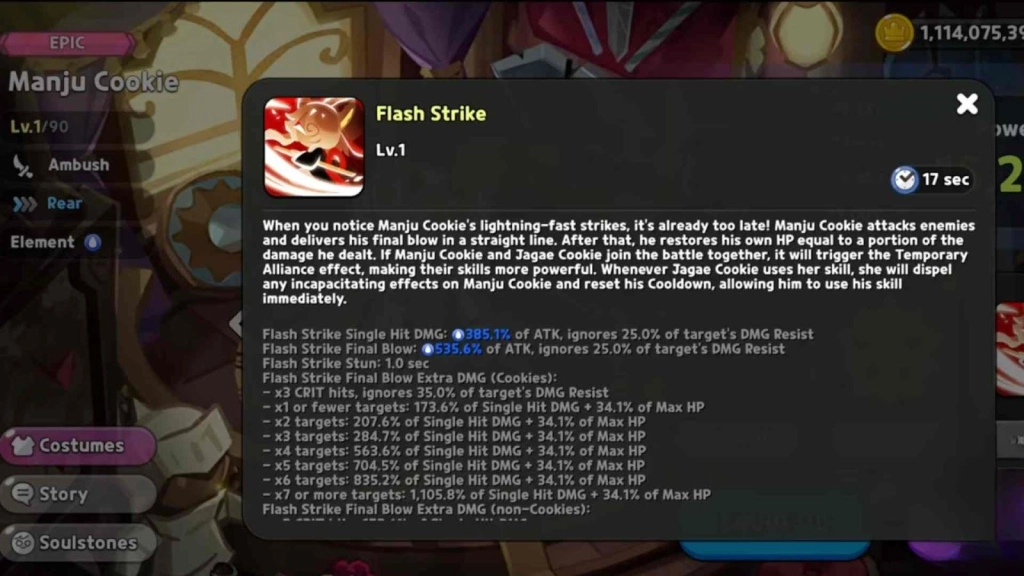 Cookie Run Kingdom Manju Cookie Skills