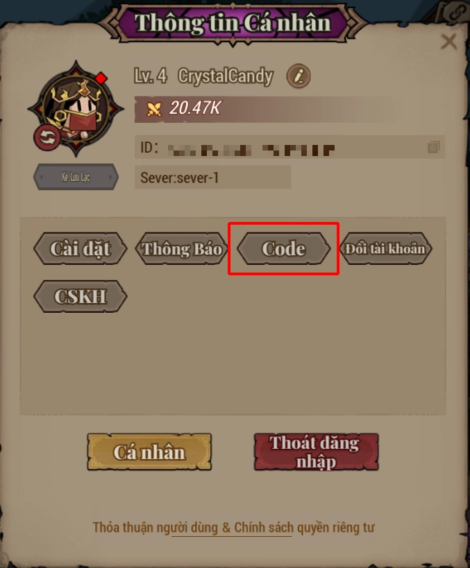Code Anh Hùng Bất Diệt và hướng dẫn cách nhập
