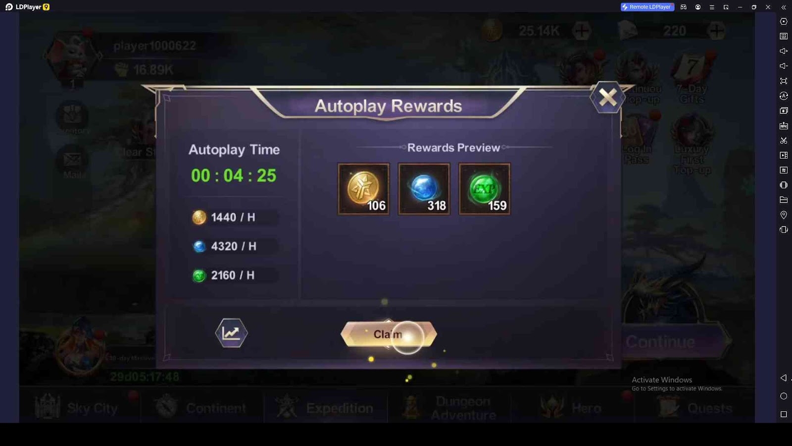 Collect Idle Rewards