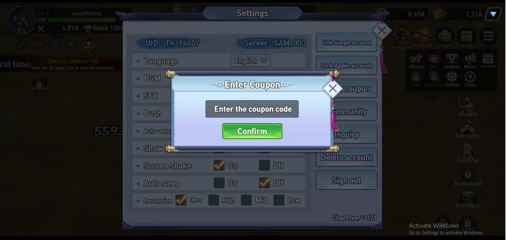 Redeeming Process for the Codes