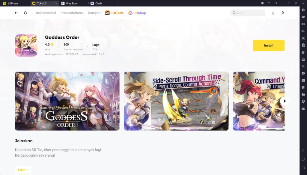 Instal Goddess Order di LDPlayer