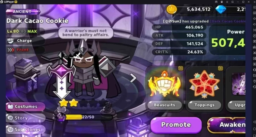 Cómo sacarle el máximo partido a Dark Cacao Cookie en Cookie Run Kingdom