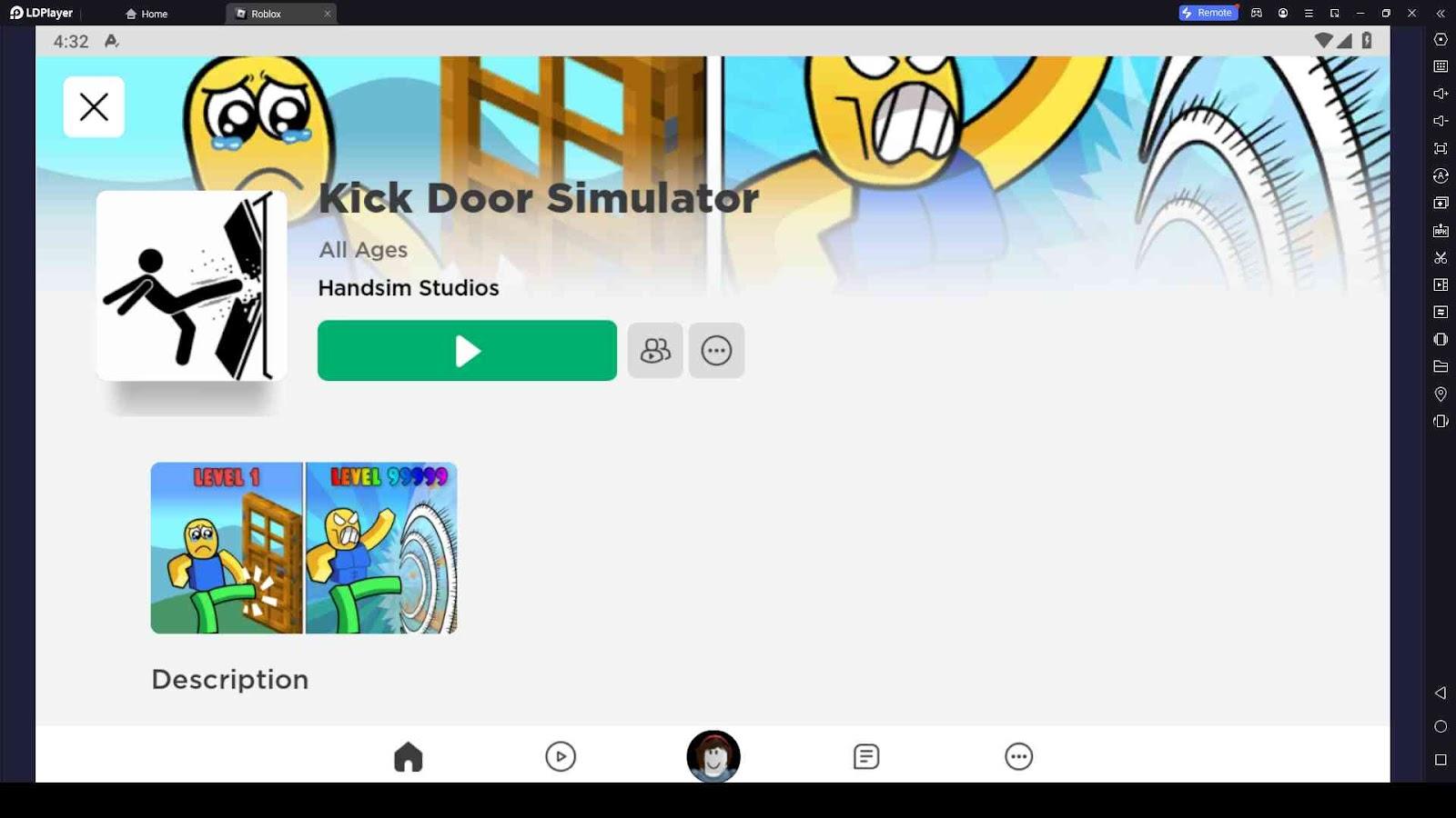 Playing Kick Door Simulator with LDPlayer