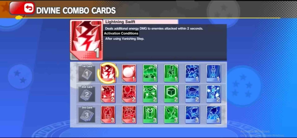 What are the Divine Combo Cards in DRAGON BALL GEKISHIN SQUADRA