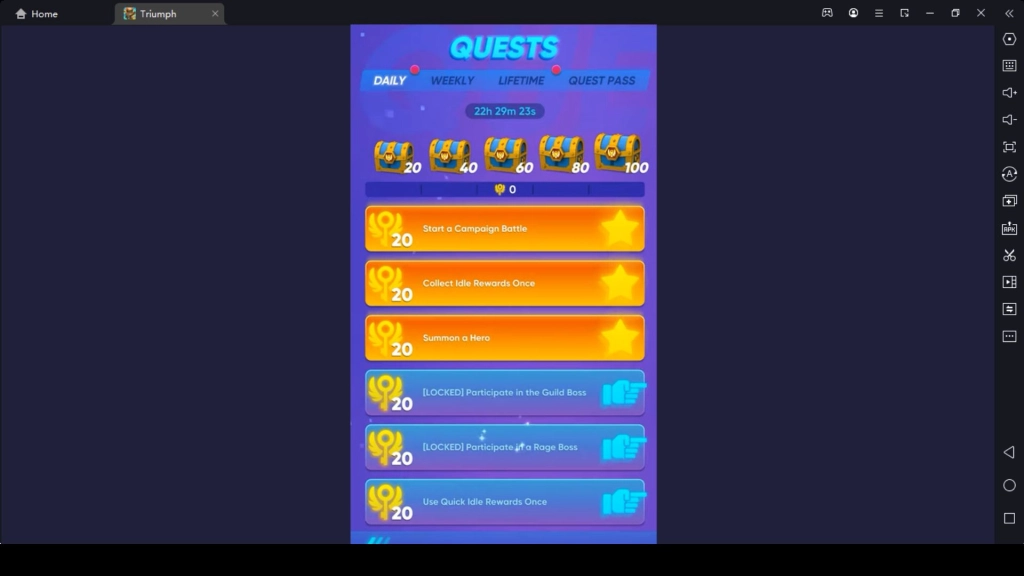 Complete the Quests Complete the Quests