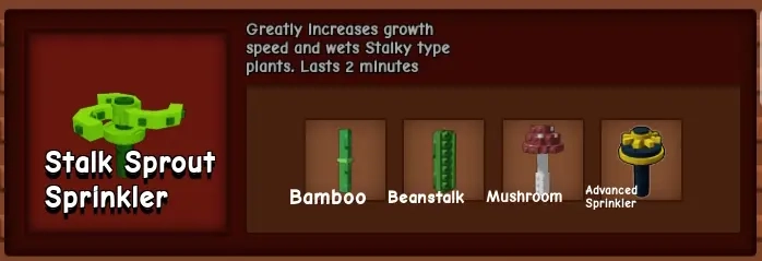 Roblox Grow a Garden วิธีสร้างเครื่องรดน้ำ Stalk Sprout Sprinkler
