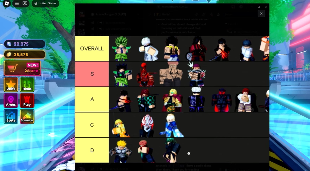 Mejores Unidades en Anime Rangers X (Roblox)