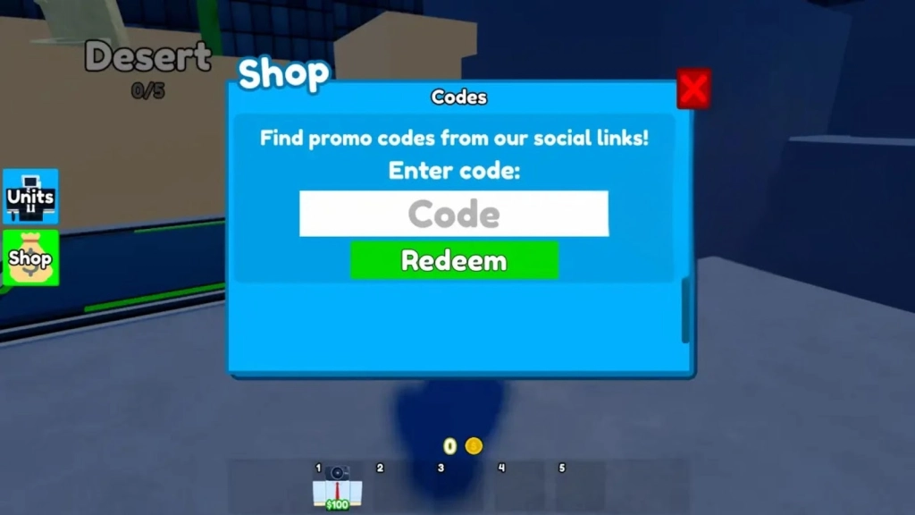 Redeeming Steps for Codes in Toilet Tower Defense