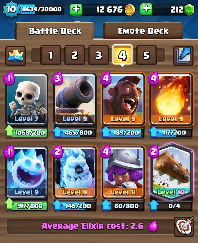 2.6 Hog Rider Deck
