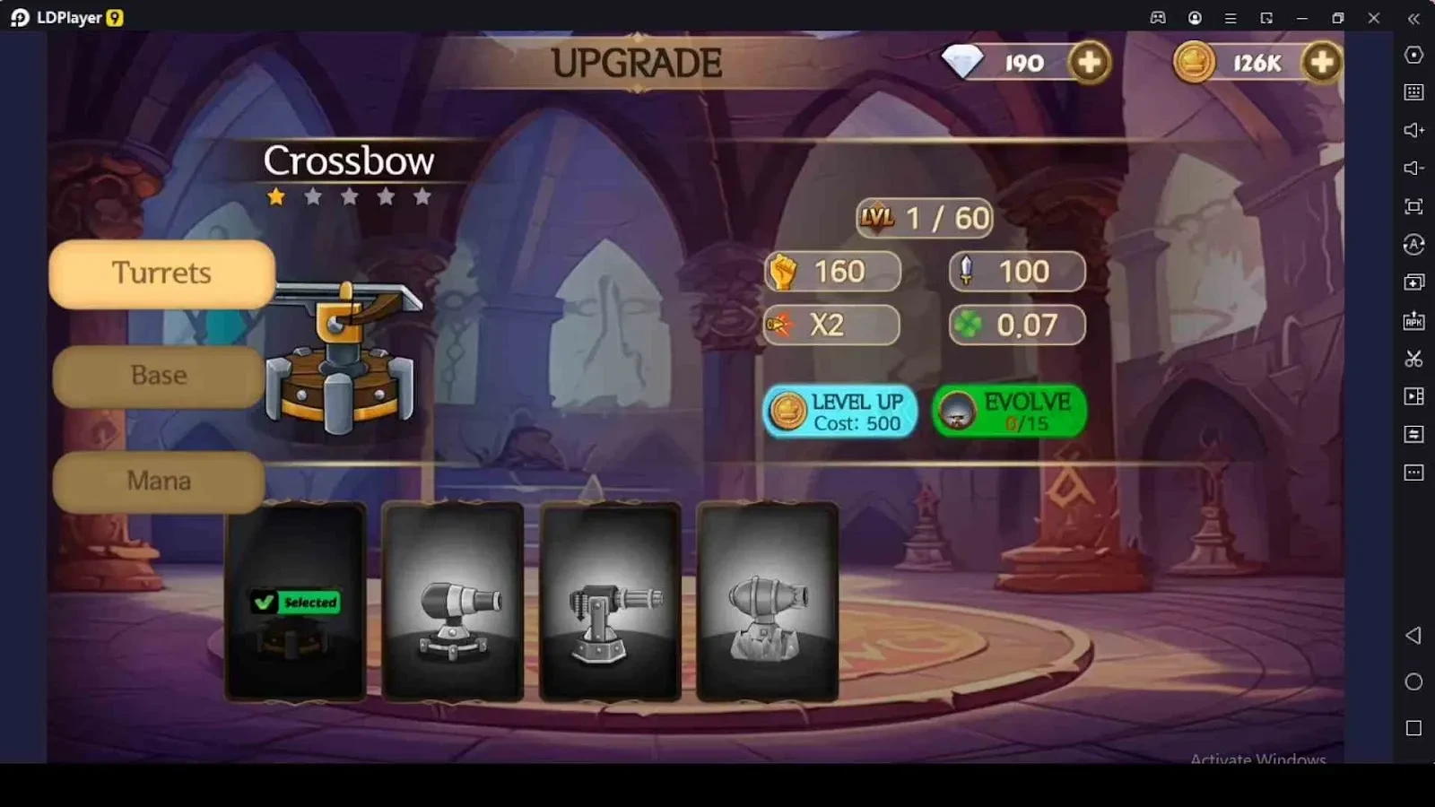 Work Towards Upgrading Your Castle