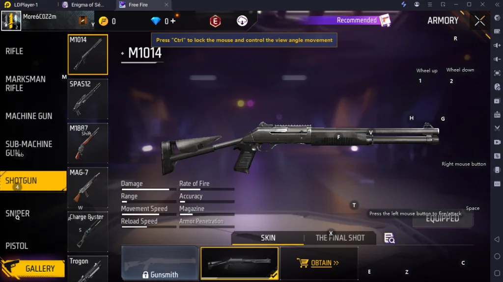 Free Fire Shotgun