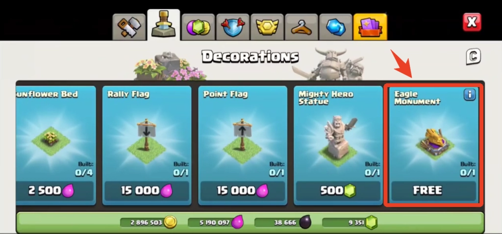 How To Claim Free Eagle Monument in Clash of Clans