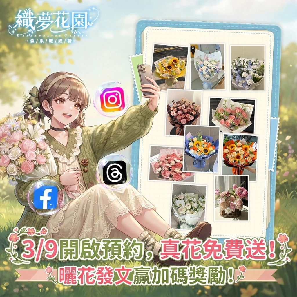 《織夢花園：森系輕經營》今日開啟預約！送限定時裝與 5 萬束實體鮮花，再抽全年份花束