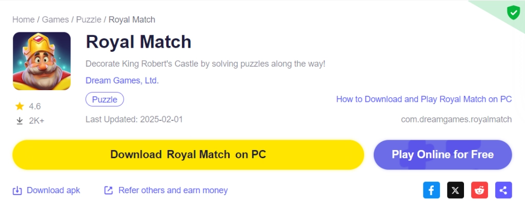 How to Download and Play Royal Match on PC - Beginners Guide