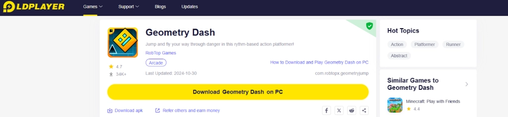 How to Download and Play Geometry Dash on PC -Beginners Guide