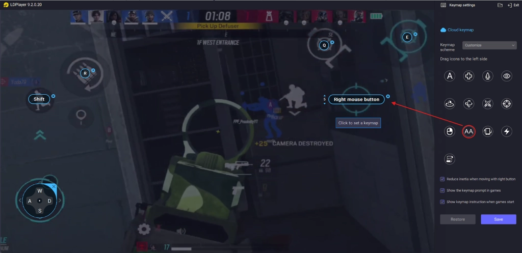 Continuous Firing with Only One Key