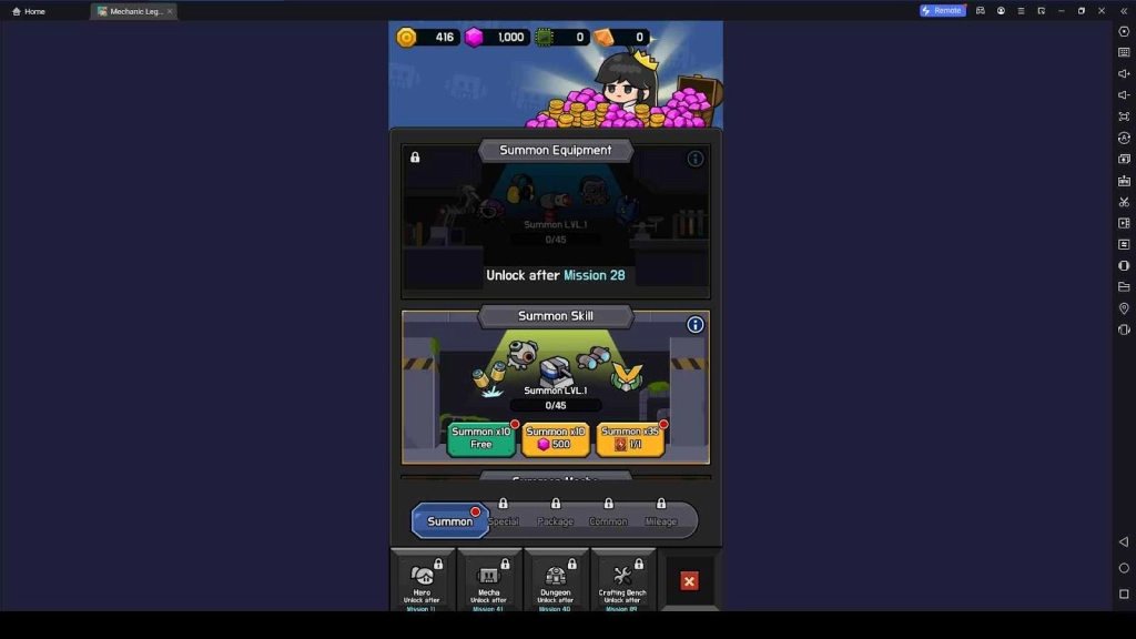 You Can Summon Mecha in Mechanic Legends You Can Summon Mecha in Mechanic Legends