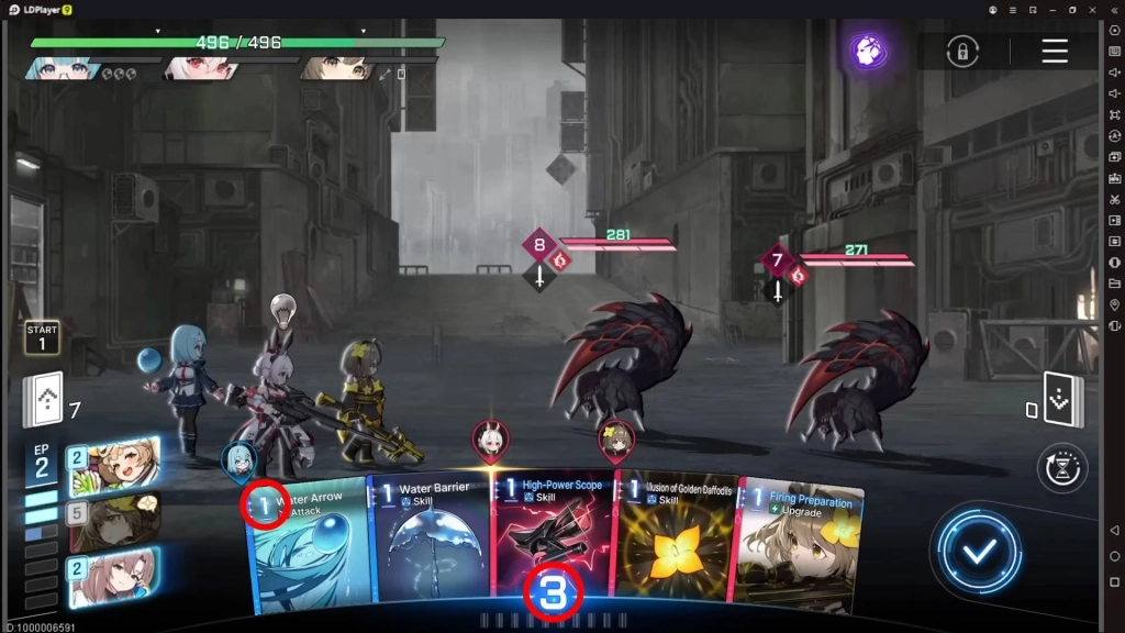 Veronika, Mika, Renoa menghadapi dua monster.