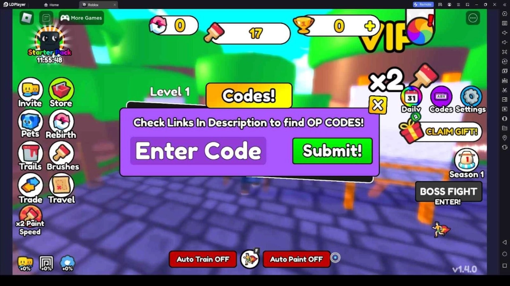 Roblox Paint A Friend! Codes: Splash of Creativity - 2025 March