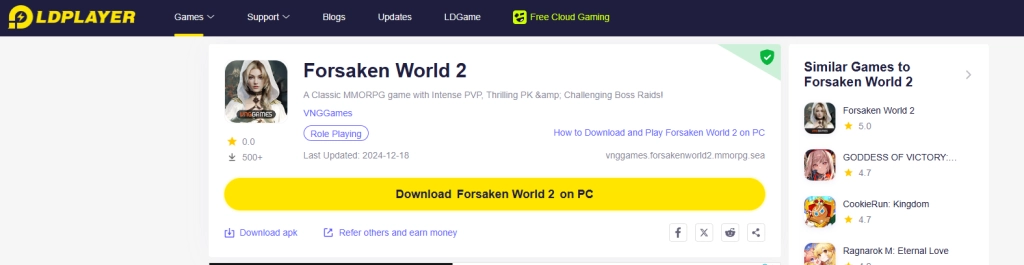 How to Download and Play Forsaken World 2 on PC in 3 Steps