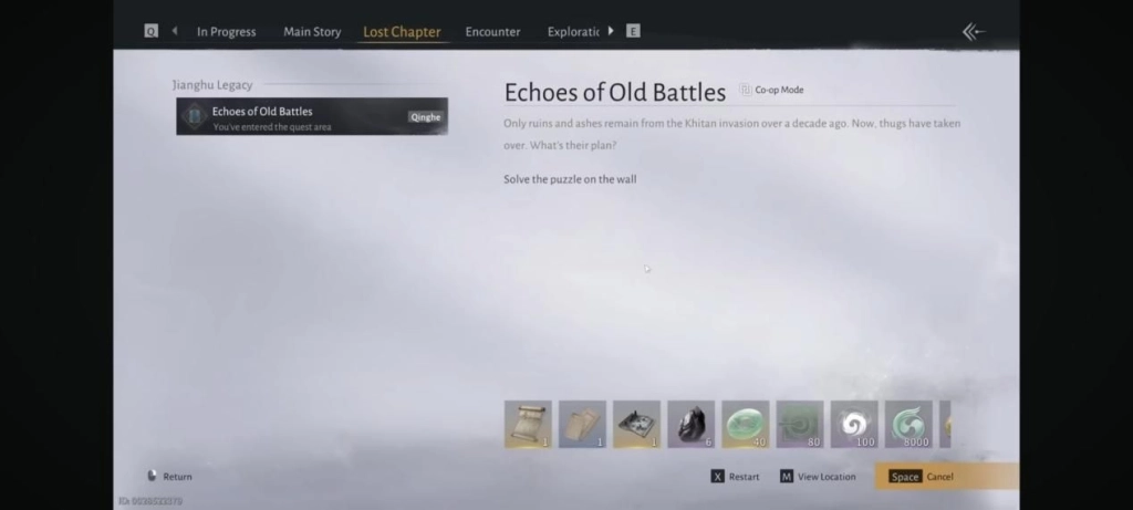 Echoes of Old Battles quest
