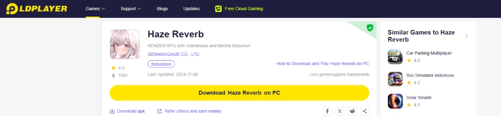 How to Download and Play Haze Reverb on PC -Beginners Guide