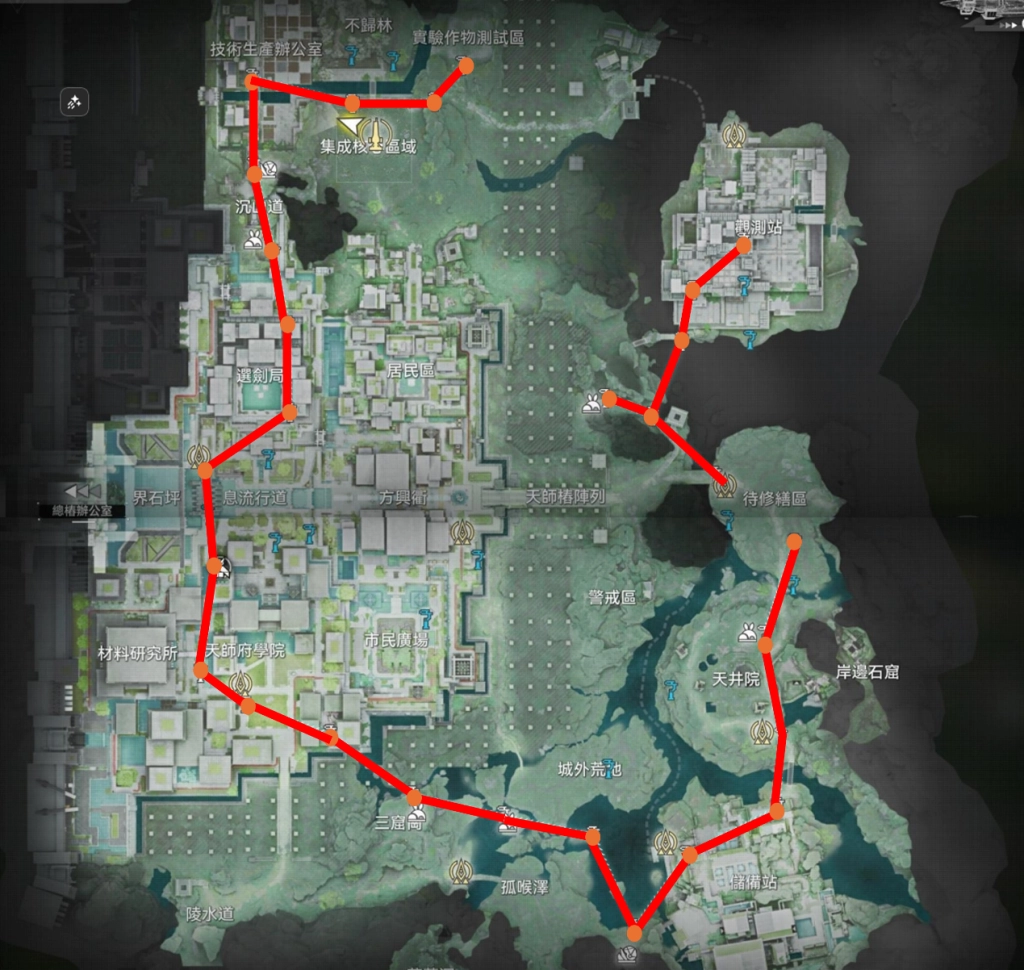 明日方舟終末地武陵城滑索參考