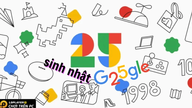 Chúc mừng sinh nhật lần thứ 25 của Google. Doodle độc đáo và điểm lại những logo trong lịch sử.
