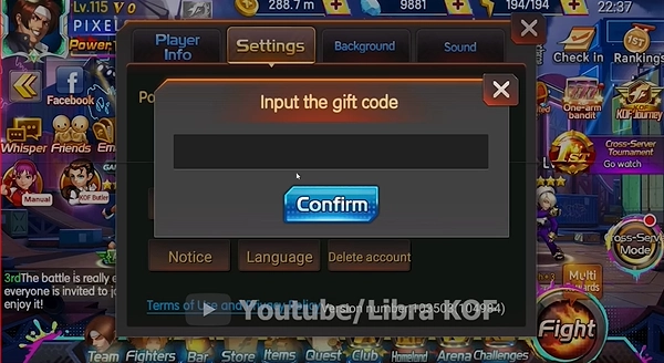 Enter the valid gift code I provide in the input field