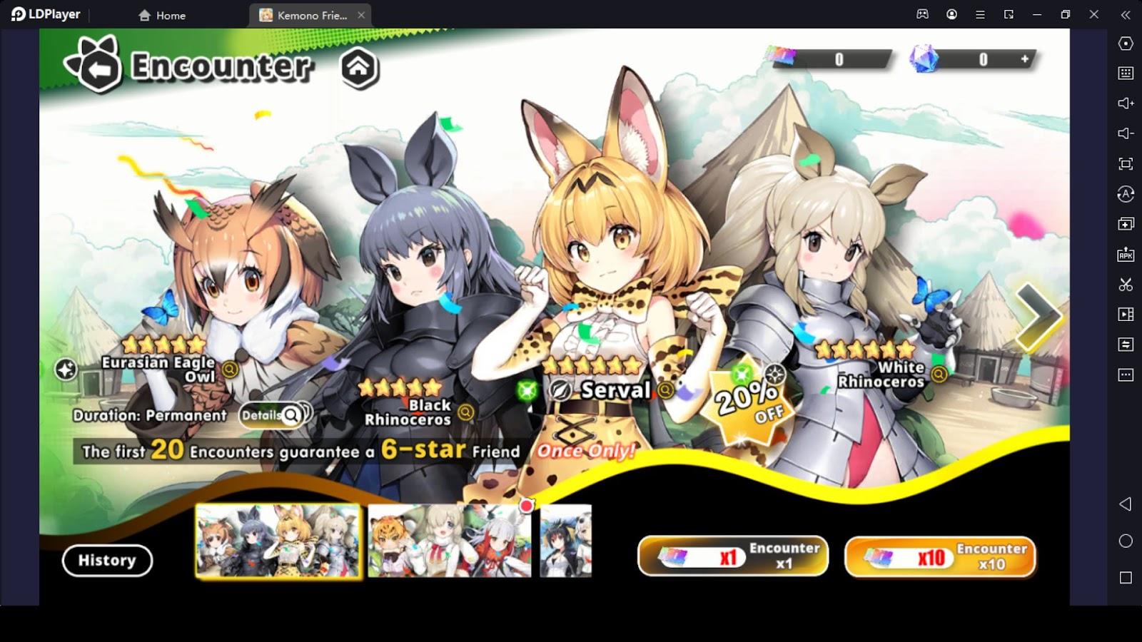 Kemono Friends: Kingdom Reroll Steps