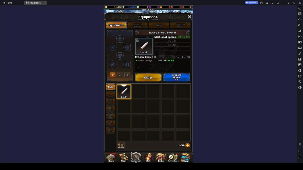 Infinite Hero Equipment Guide Infinite Hero Equipment Guide