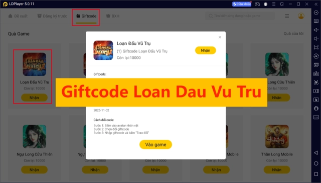 Loạn Đấu Vũ Trụ GOSU: tổng hợp giftcode tân thủ & cách nhập code mới nhất