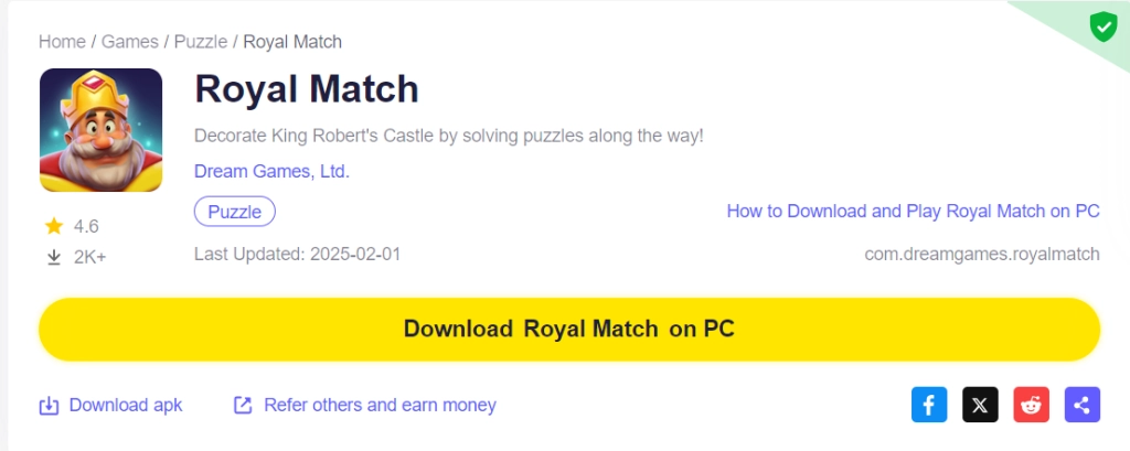 How to Download and Play Royal Match on PC - Beginners Guide