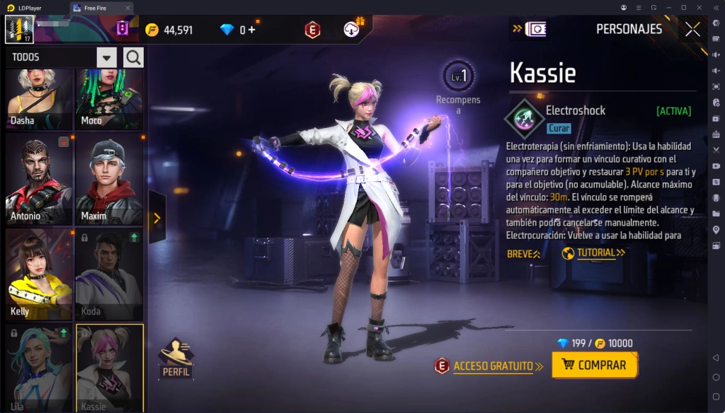 Lista de Niveles de los Mejores Personajes de Free Fire 2025
