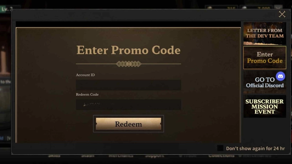 How to Redeem Codes in Dark And Darker Mobile