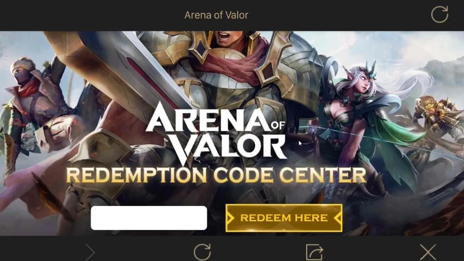 List of All Valid Arena of Valor Codes