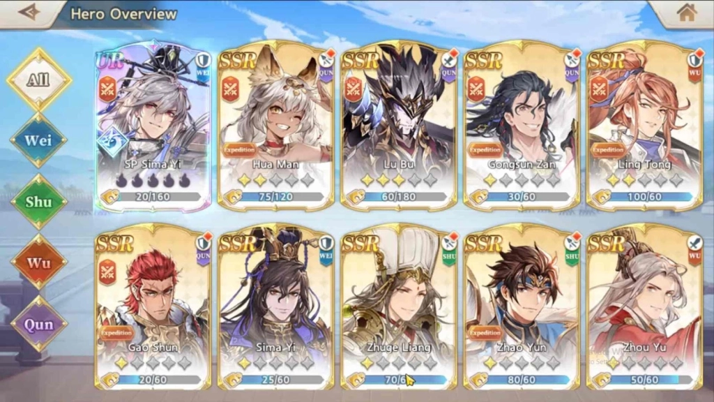 All Heroes Ranked in the Samkok Fantasy Tier List