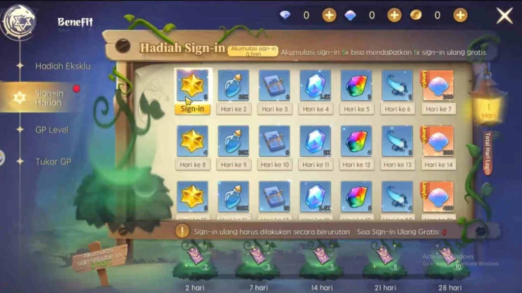 Log in Daily: Earn More Rewards